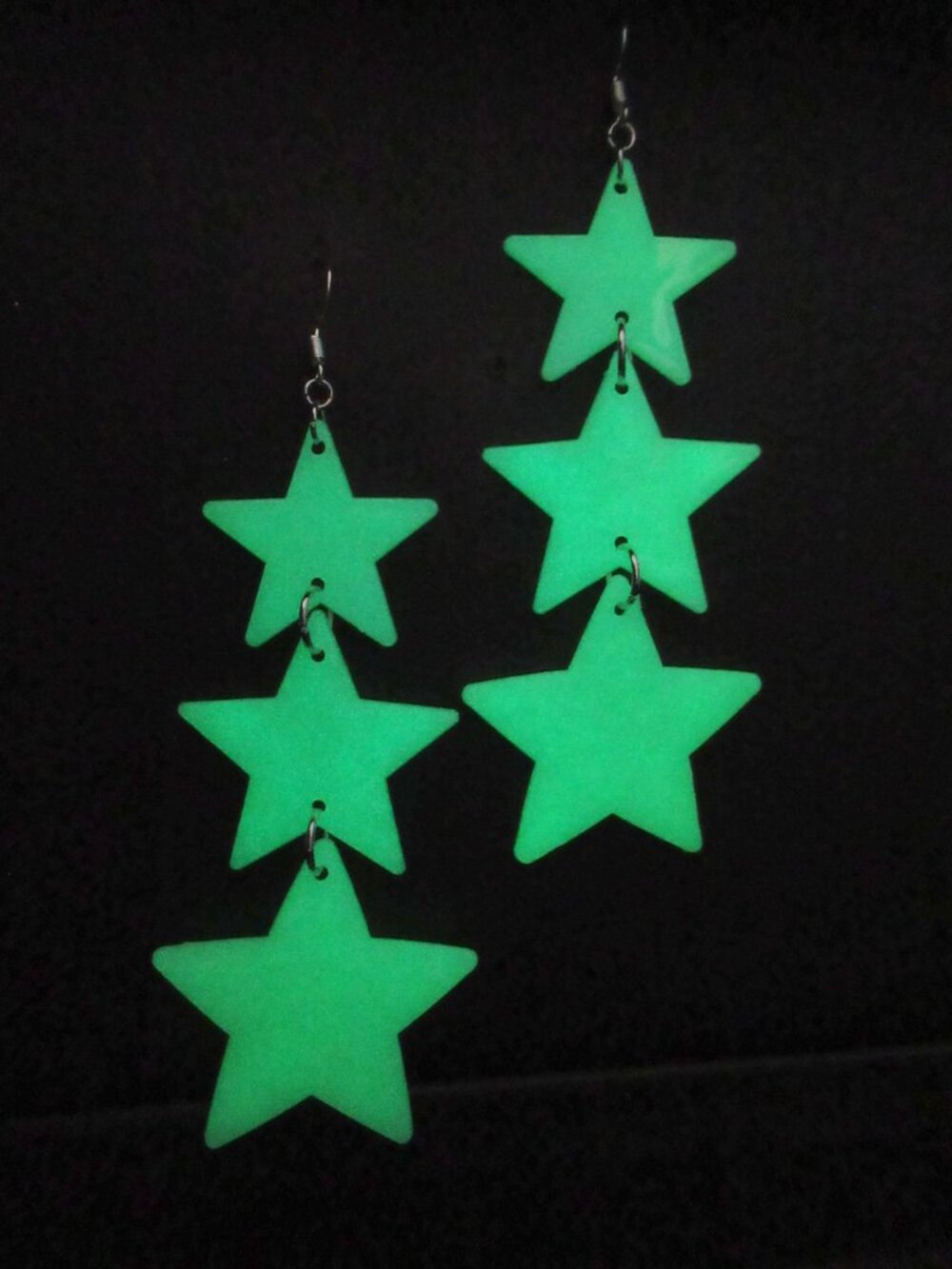 Glow in the Dark Star earrings